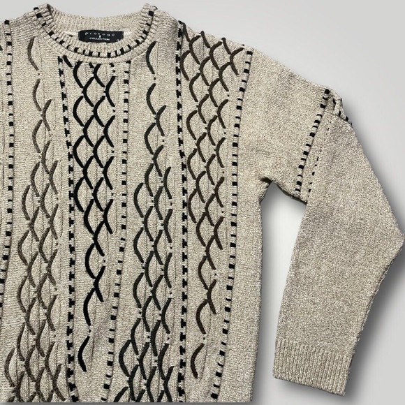 Vintage Protege Collection 3D Coogi Cosby Style Sweater Medium Large Made in USA - Picture 9 of 16